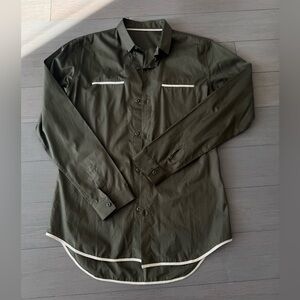 Dior Sample shirt from 2012 runway Olive Button-Up  with White Accents